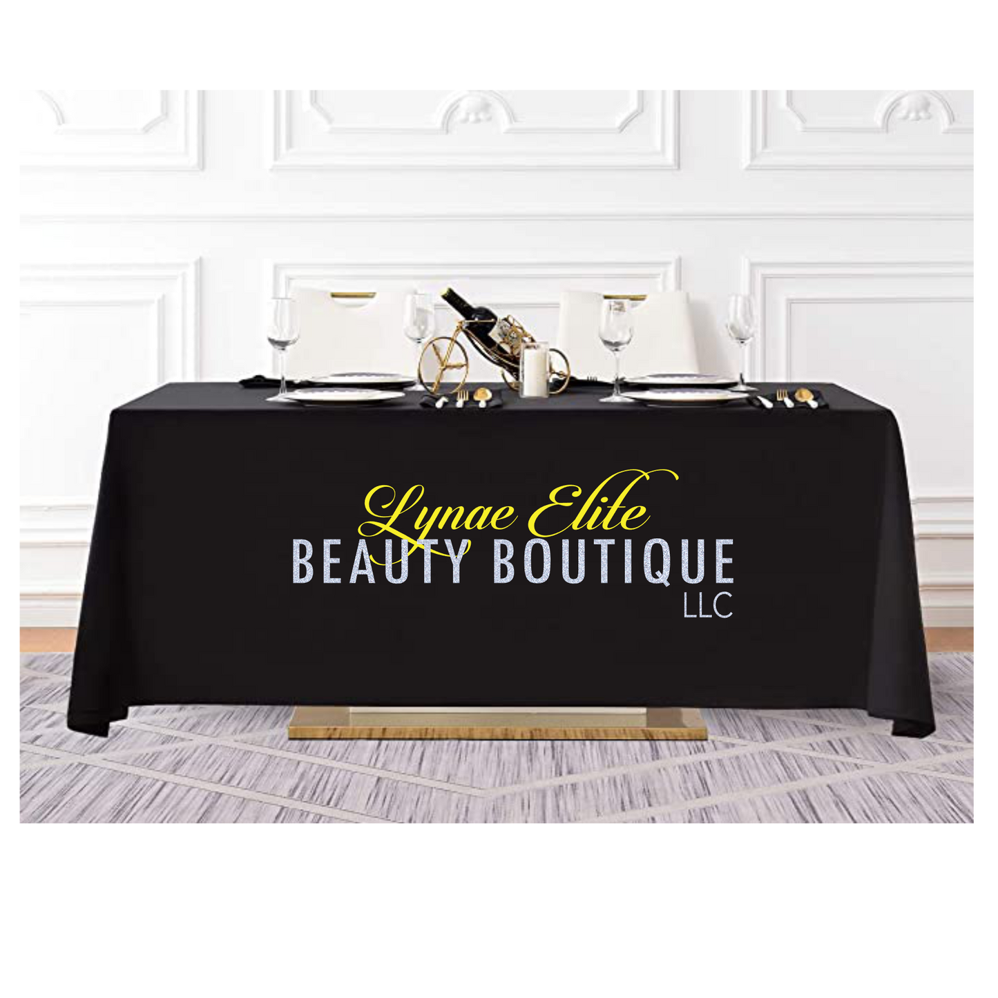 Custom Vendor Display Tablecloth (6 ft or 8 ft)