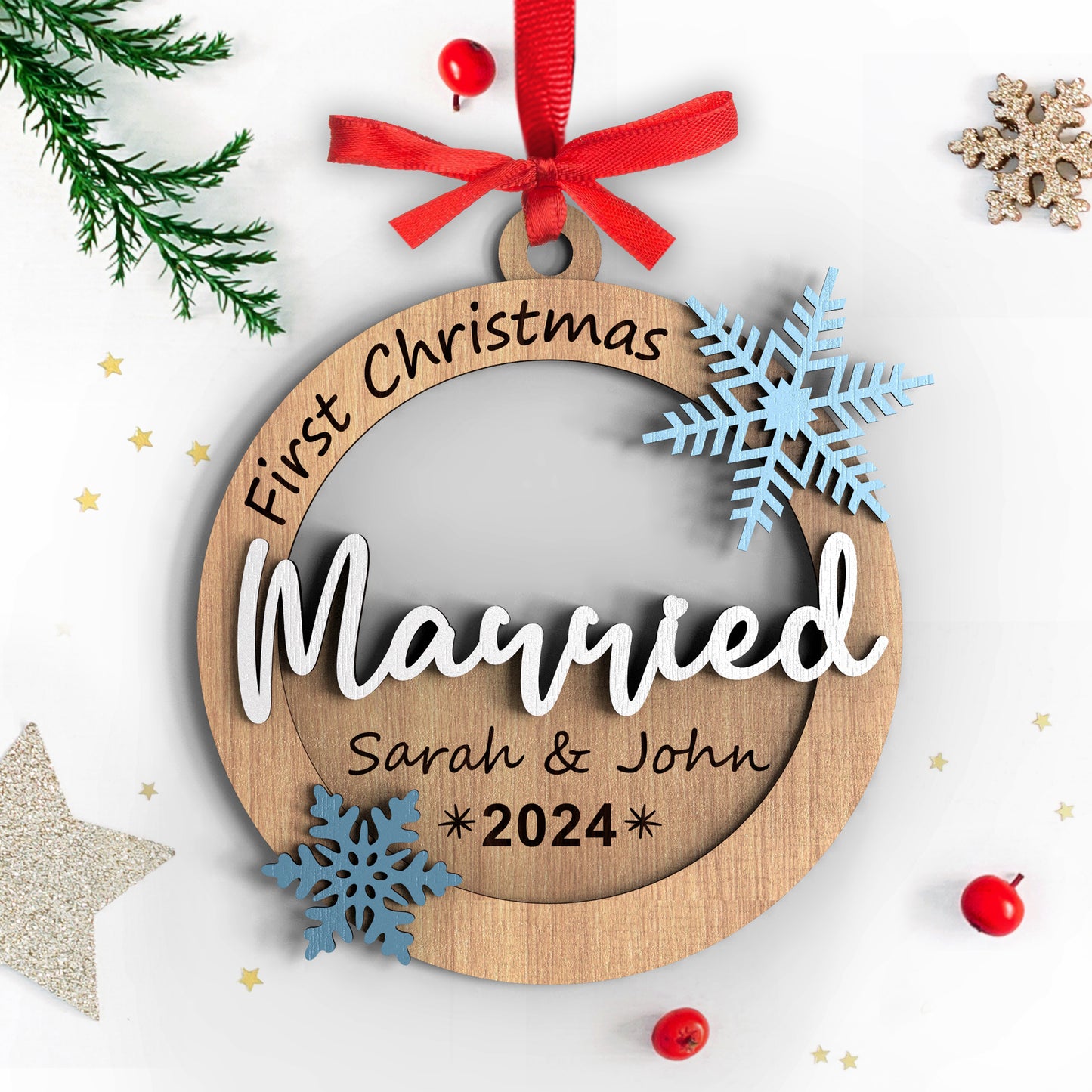 Just Married Ornaments 2025