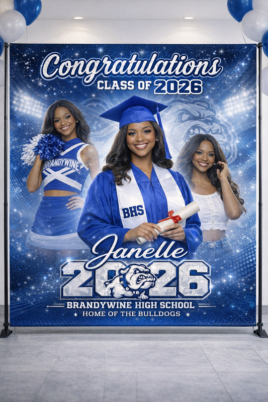 Custom Graduation Banners – Class of 2026 Personalized Senior Banner (Free Shipping)