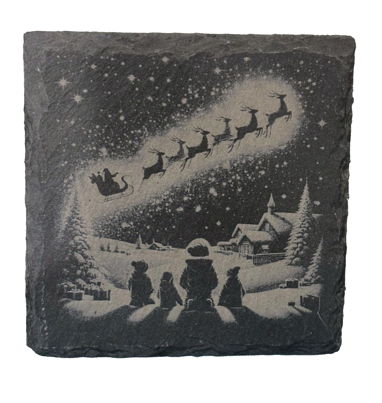 Custom Engraved Slate Photo Coasters