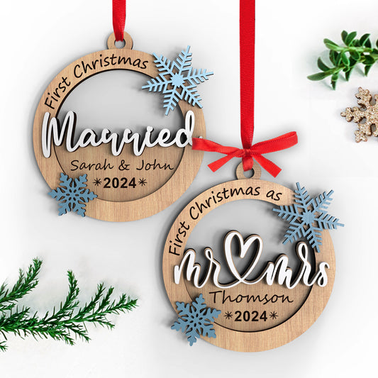 Just Married Ornaments 2025